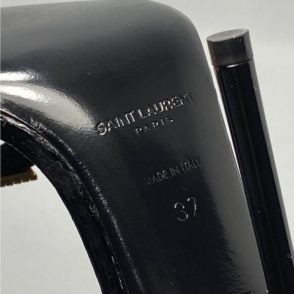 Saint Laurent Nuit Sandals In Lacquered Ayers size 37 - Picture 12 of 13
